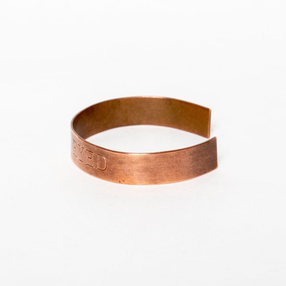 Copper Starry Eyed Stamped Bracelet - Picture 5 of 8